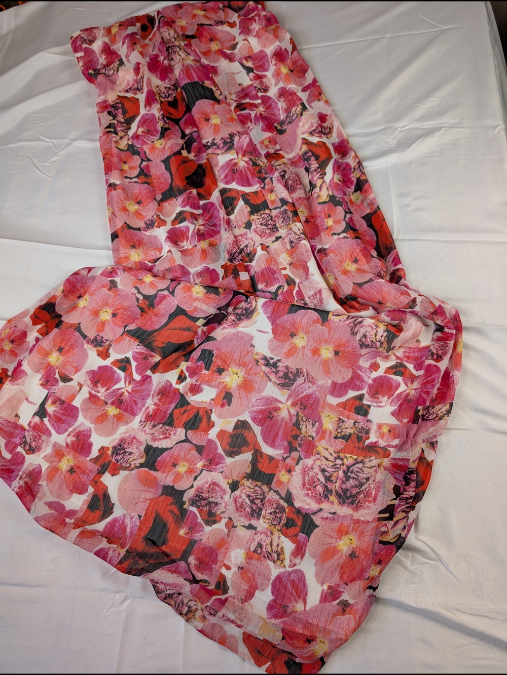 Sam Edelman Strapless Floral Maxi Dress in Pink and Red - Picture 5 of 11
